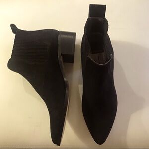 Black suede ankle boots